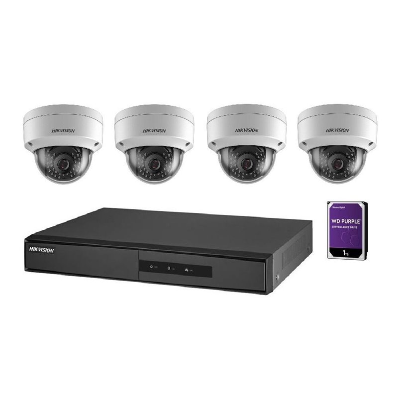 KIT IP 4X IP CAM DOME 1XNVR 1XHDD1TB POE KIT IP 4X IP CAM DOME 1XNVR 1XHDD1TB POE