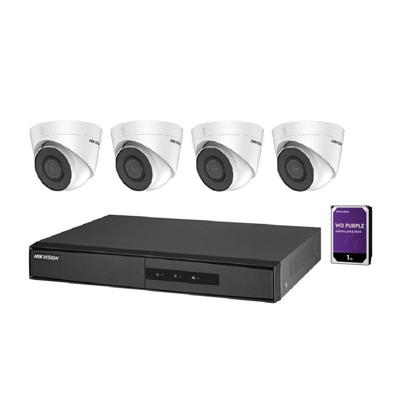 KIT IP 4X IPCAMTURRET 1XNVR 1XHDD1TB POE KIT IP 4X IPCAMTURRET 1XNVR 1XHDD1TB POE