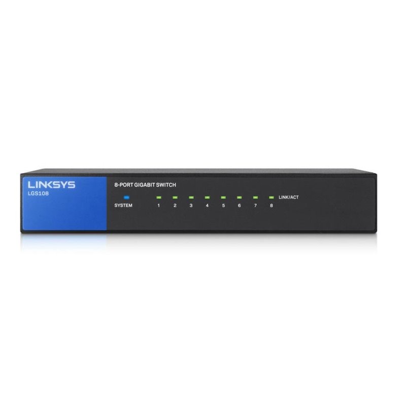 LINKSYS 8-PORT GIGABIT SWITCH LGS108-EU LINKSYS 8-PORT GIGABIT SWITCH LGS108-EU