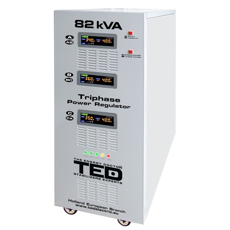 Stabilizator retea maxim 82KVA-SVC cu servomotor trifazat Stabilizator retea maxim 82KVA-SVC cu servomotor trifazat