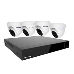 Sistem Supraveghere Video 4 Camere Dome 8MP 4K 3.6mm 20M