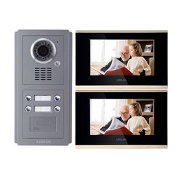 Videointerfon IP LEELEN 2 familii cu cititor de card