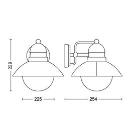 LAMPA DE PERETE PHILIPS DAMASCUS 1X60W