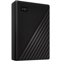 HDD Extern WD My Passport 5TB, 256-bit AES hardware encryption, Backup Software, Slim, USB 3.2 Gen 1 Type-A up to 5 Gb/s, Black