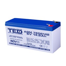 Acumulator AGM TED6142F2 6V 14.2Ah