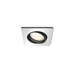 Milliskin Hue recessed S. aluminium 1x5W