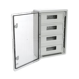 Cutie modulara IP65 din ABS gri, usa transparenta, 2 x 12 module, 300x400x170 mm PP3114
