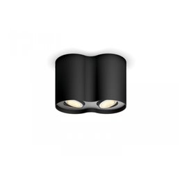 Pillar Hue plate/spiral black 2x5W 230V