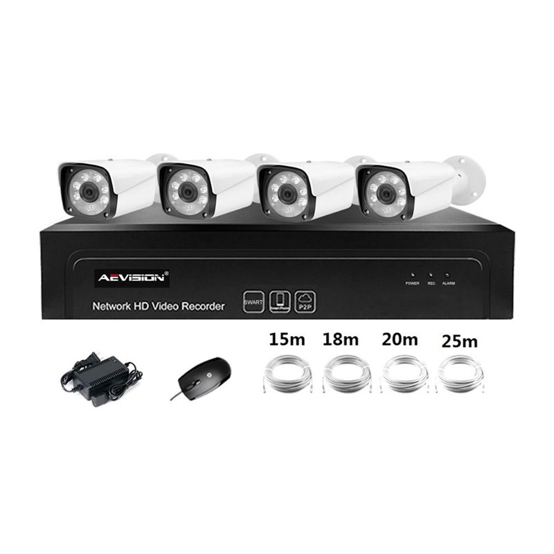 Sistem supraveghere video IP 4 canale Aevision NK5004P-5MP Sistem supraveghere video IP 4 canale Aevision NK5004P-5MP