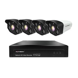 Sistem supraveghere video IP 4 camere exterior 50m 1080P Aevision