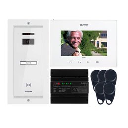 Videointerfon Electra Smart+ 7” pentru o familie montaj incastrat - alb