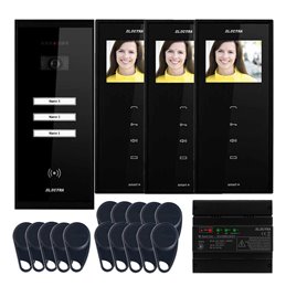 Videointerfon Electra Smart+ 3.5” pentru 3 familii montaj aparent