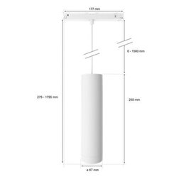 HUE TRACK PENDANT TUBE 5W W.