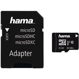 Hama microSDHC 32GB Class 10 UHS-I 80MB/s + Adapter/Photo