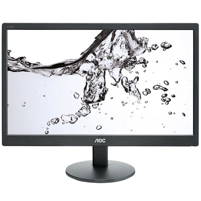 AOC 18.5''(47cm) Monitor LED E970SWN (18.5'', 16:9, 1366x768, LED, 200 cd/m2, 20.000.000 : 1, 5 ms, 90/50°, VGA, Black, Warranty AOC 18.5''(47cm) Monitor LED E970SWN (18.5'', 16:9, 1366x768, LED, 200 cd/m2, 20.000.000 : 1, 5 ms, 90/50°, VGA, Black, Warranty