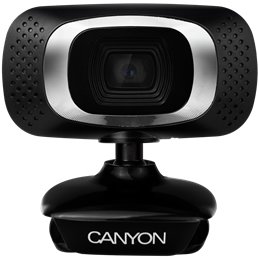 CANYON 720P HD webcam with USB2.0. connector, 360° rotary view scope, 1.0Mega pixels, Resolution 1280*720, viewing angle 60°, ca
