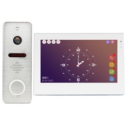 Kit Videointerfon AHD MorningTech HD Slot Card Wifi Tuya App - Alb