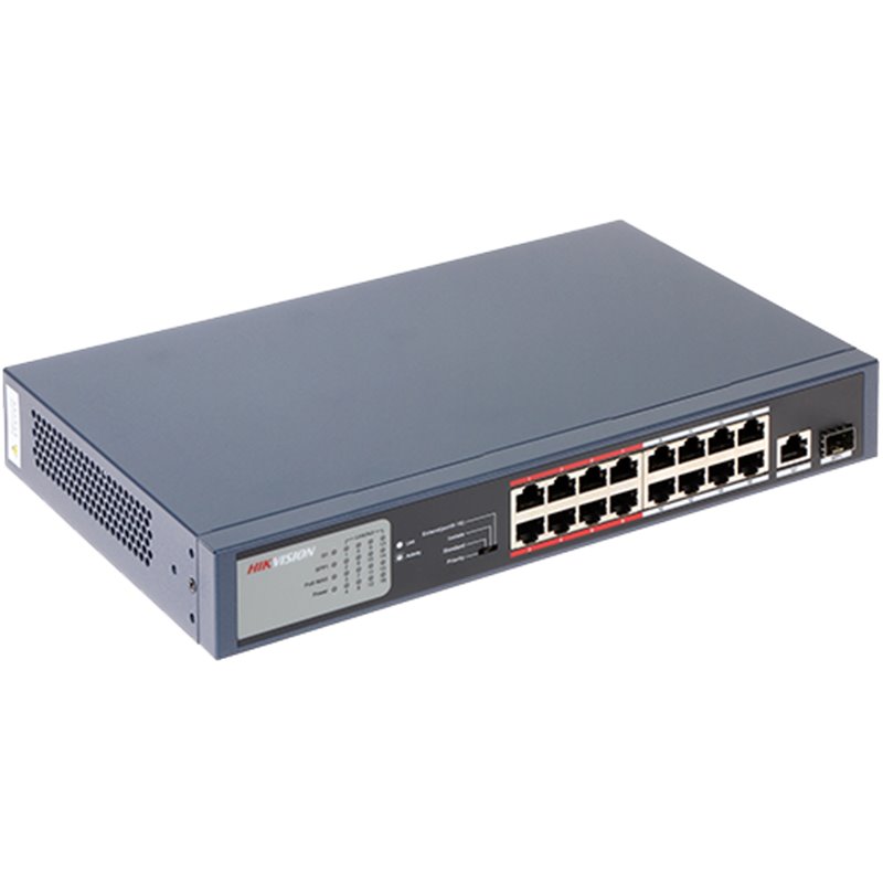 Switch 16 porturi PoE, 2 porturi uplink - HIKVISION DS-3E0318P-E-M Switch 16 porturi PoE, 2 porturi uplink - HIKVISION DS-3E0318P-E-M