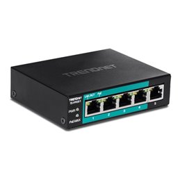 Switch 4 porturi Fast Ethernet Long Range 250m PoE+ 60W, 1 port Fast Ethernet - TRENDnet TE-FP051