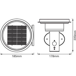APLICA LEDVANCE LED SOLARA CU SENZOR